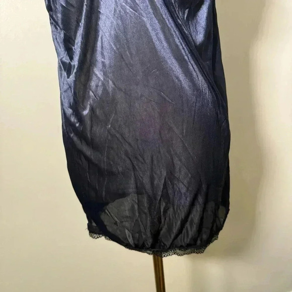 Vintage Y2K sheer-ish navy and black dark  Fairycore glam slip dress - Picture 4 of 6
